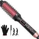 Infrared Thermal Brush for Blowout Look, 1.5 Inch Ionic Thermal Round Brush Makes Hair Smoother Get Natural Curls, Dual Voltage, Easy to Use, Gifts for Women