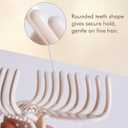 Emma Lily Cream Acetate Comb-shape Hair Claw Clip with Pearl Beads - Secure Grip for Thin & Medium Hair, Ideal for Dinner Party Occasions, Gifts for Women