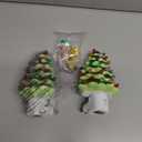 JOYIN 5.5" 2 Pcs Ceramic Xmas Tree Night Lights, Classic Christmas Decor Night Lights with 54 LED, Mini Tree Lights Plug in Christmas Decoration, Bedroom Living Room Hallway Holiday Indoor Decor