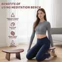 Meditation Bench - Ergonomic Kneeling Stool for Yoga & Prayer, Portable Floor Seating for Home, Office, Travel | Zen & Mindfulness