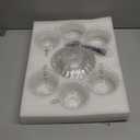 Glass Tea Cups and Saucers Set of 6, Clear Coffee Mugs with Stainless Steel Spoon, Dishwasher & Microwave Safe Teacups for Espresso Cappuccino Latte Tea Juice, 6OZ/180ML