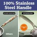 Ziruma Non-Toxic 9.5" Surgical Grade Stainless Steel Frying Pan, Fully Clad for Fast & Even Heat, PFOA-Free, Induction Compatible, Oven Safe to 500F