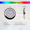 Marine Boat Courtesy Lights, 3 Inch RGBW LED Cabin Light, IP67 Waterproof Stainless Steel Interior Exterior Deck Dome Lamp for Fishing Pontoon Bass Sailboat 12V (4 Pcs)