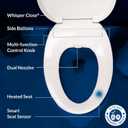 Bio Bidet BB550 Heated Bidet Seat with Warm Water Wash & Air Dryer, Night Light, Low Profile Design, Elongated