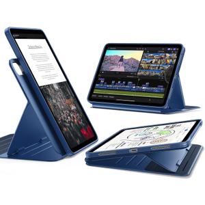 ESR for iPad Air 11 Inch Case M4/M3/M2 (2026/2025/2024), iPad Air 5th/4th Gen Case (2022/2020) 10.9 Inch, Removable Magnetic Cover, Adjustable Portrait/Landscape Stand, 9 Standing Angles, Blue