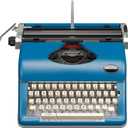 Maplefield Vintage Manual Typewriter - Tactile Typewriter Keyboard - Blue Accent for Office Desk Decor - Portable Typing Machine - Blue