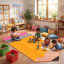 10.5 x 4.6 ft Large Pencil Classroom Rug Back to School Pencil Decorations Non Slip Classroom Carpet Runner Rug Preschool Kindergarten Soft Playmat 