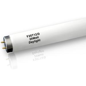 6 Pack 2FT F20T12/D Daylight Fluorescent Bulb, 24 Inch 6500K 20 Watt Full Spectrum Light, 1.5 Inch Diameter T12 Linear Tube, High Transparency CRI 85+