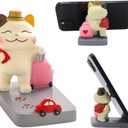 Cute Phone Holder Stand Desk Cartoon Animal Cat Cellphone Stand Mount Home Decoration Gift for Kids Women