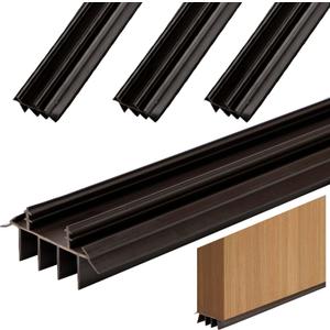 4 Pcs 36 Inch Vinyl Replacement Door Bottom,1-3/4 Inch Wide Replacement Door Bottom with Vinyl Fins,Vinyl Replacement Under Door Seal for Weather Stripping Door Insulation
