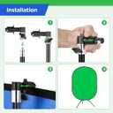 Green Screen Chromakey Backdrop with Stand,Portable 59 * 39inch Blue&Green Screen 2 in 1 Pop Up Collapsible Backdrop for Photo and Video Shooting,Gaming(Green & Blue), 3x5ft