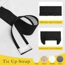 NICETOWN Door Curtains 100% Blackout - Self Stick Tie Up Shades Thermal Insulated Linen Door Window Light Block Sidelight Curtains for Bedroom, W26 x L72 inches, 1 Panel, Black