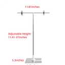 2-Pack T-Shaped Adjustable Metal Banner Holder Table Poster Stand Advertising Display Banner Stand Store Counter Display for Indoor Outdoor Store Board Display Show