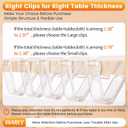 36 Pieces Clear Tablecloth Clips, Durable Plastic Table Cover Holders, Windproof Transparent Clamps for Securing Tablecloths Indoor Outdoor Party, Wedding, Christmas Event, Picnic, Camping(36, Large)