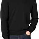 Amazon Essentials Men's V-Neck Pullover Sweater, L, Black
