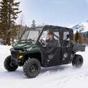 StarknightMT Soft UTV Cab Enclosure Doors Compatible with Can Am Defender Max HD 7/8/9/10 DSP XT XMR 2017-2024 Side Full Windshield Panel PVC Cabin Kit Protection Canopy Fits Side Mirrors & Roofs