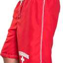 LIFEGUARD Officially Licensed Red Men's Board Shorts Swim Trunks with Side Pocket, Men and Boys, Great for Beach & Pool (Red, XL)