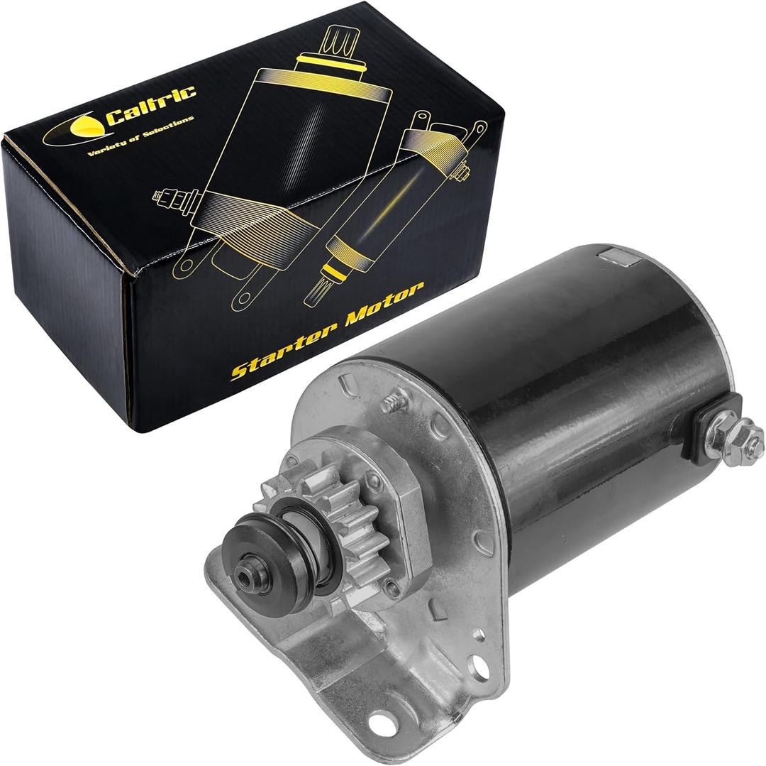 Caltric Starter Compatible With John Deere D100 D105 D110 D120 100 Series Tractor 17.5Hp 19Hp 21Hp / 14 Teeth Improved Steel Gear