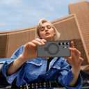 XIQI Designed for Samsung Galaxy S25 Ultra 6.9'' with Camera Lens Protector & Magnetic Ring Stand [Military-Grade Protection] Translucent Shockproof Phone Case for Men Wowen,Black