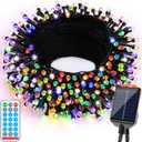 Wabarle Solar Christmas Lights Outdoor Waterproof,13 Modes 118Ft 300LED Solar Powered String Lights for Tree Outside Garden Patio Fence Christmas Decorations (Multicolored)