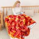 2 x BENEDICT 36 Inch Pizza Blanket for Baby - Soft and Funny Flannel Blanket, for Baby Shower, Boys or Girls, Novelty Food-Themed Blanket for Infants