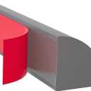 Flexible Quarter Round Molding, Peel and Stick Rubber Trim Molding, 118Inch, Gray