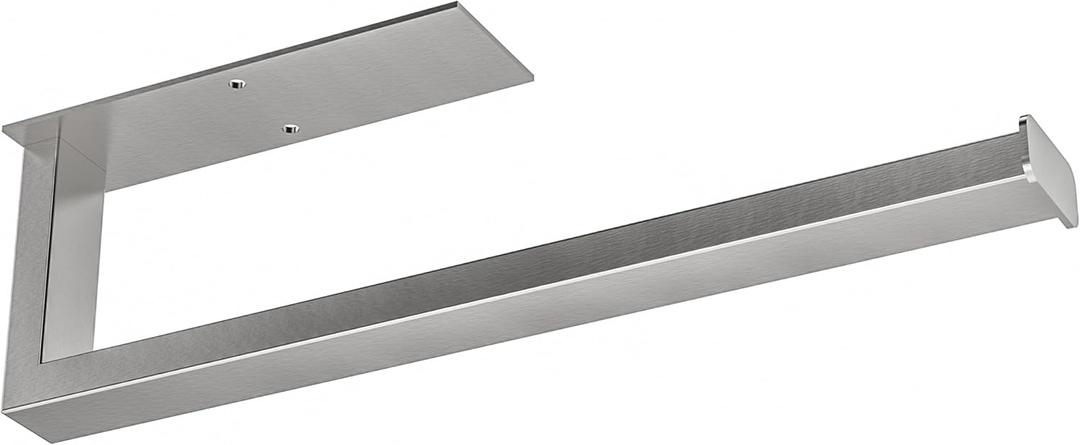 Paper Towel Holder, Paper Towel Holder Under Cabinet Wall Mount or Self Adhesive Paper Towel Bar, Hanging Paper Towel Rack for Kitchen and Bathroom, SUS304 Stainless Steel, Silver