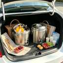 3.2 Gallon Stainless Steel Insulated Beverage Bucket with Spigot, Lockable Lid and Latch Handles, Thermal Iced Tea & Hot Soup Dispenser for Picnic, Camping, Parties & Backyard BBQ (EXP 10/01/26)