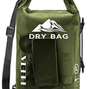 HEETA Waterproof Duffel Bag Motorcycle Dry Bag Backpack, 40L Extra Large Rolltop Travel Duffle Bags with Straps & Handles for Kayaking Rafting Boating Canoeing Camping Gym Beach Cruise Ship