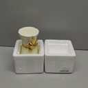 Bow Vase, White Flower Vase for Home Decor, White Ceramic Vases for Boho Style, 9.3 Inch Large Vases for Ideal Shelf Decor/Table/Living Room. (Glazed Exterior and Interior)