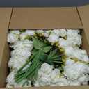 Jexine 240 Pcs Artificial Rose Flowers Bouquet Silk Realistic Flowers Bulk Centerpieces DIY Bride Fake Rose for Home Bridal Wedding Party Decorations(White)