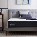 LUCID 14 Inch Memory Foam Mattress - Plush Feel - Memory Foam Infused with Bamboo Charcoal and Gel - Temperature Regulating - Pressure Relief - Breathable - Premium Support - Queen Size, White