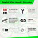 12'' Wheel & 80/100-12 3.00-12 80x100x12 Rear Dirt Bike Tire Rim for 125cc 110cc SSR CRF110F PW80 TTR110 KLX110 KLX110L DS80 JR80 Baja DR70 Off Road Pit Bike Parts with 428 Chain