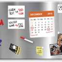 Magnet and Message Board | Super Jumbo 30 x 40 x 0.7 Inch Magnet and Message Board | Mountable Steel Bulletin Board (Silver)