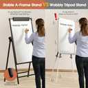 MaxGear Easel Whiteboard with Stand, Height Adjustable Dry Erase Board, 36'' x 24'' Whiteboard + A-Shaped Stand