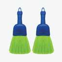 LOLA Whisk Broom, Hand Brush, 2 Pack, Durable Bristles, Whisks Away Dirt & Debris, Compact, Hang Hole for Easy Storage, Indoor/Outdoor