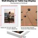 KINLINK 8x10 Picture Frame White Set of 6, Wooden Photo Frames Matted 5x7 with Plexiglass for 5x7 with Mat or 8x10 without Mat for Table and Wall Display