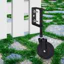 4 inch Spring Loaded Adjustable Gate Wheel with Universal Mount Plate, Swing Gate Support Wheel, Heavy Duty Gate Wheel Casters for Wooden Gate and Fence, 1 Pack, Black