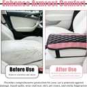 Car Center Console Cover, Waterproof Leather Armrest Cushion, Universal Car Console Protector for Auto, Most Cars, Interior Accessories