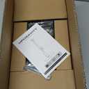 Dual Monitor Stand with Built-in Power Outlet, Vertical Stack Freestanding Monitor Mount for 13-32 inch Flat Curved Computer Screen, Metal Base, Height Adjustable, Max VESA 100x100mm