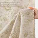 Farmhouse Floral Linen Shower Curtain, Vintage Beige Pattern Rustic Shower Curtains for Bathroom, Tan Taupe,72x78
