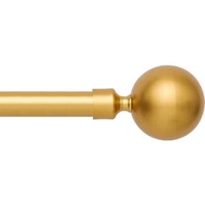 Curtain Rods for Windows 30 to 55 inches,Adjustable Window Curtain Rod,Easy Install,Gold