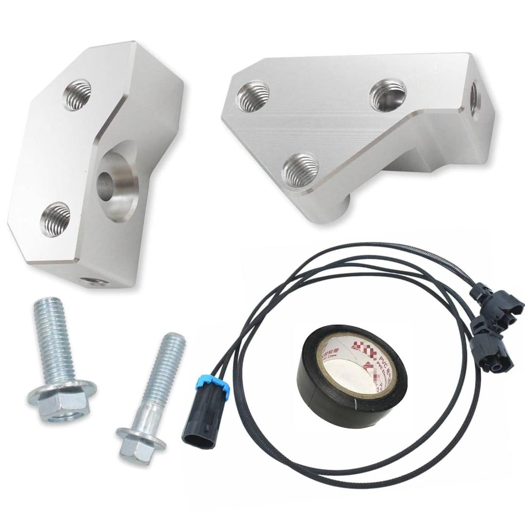 Knock Sensor Relocation Brackets and 36 Inches Extension Wire Harness for 1997-2007 GM Gen III LS V8 Engines LS1 LM7 LR4 LQ4 LS6 L59 LQ9 LM4 L33