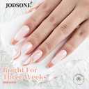 JODSONE Nude Swirl Nail Art Liner Gel Polish,10ml Classic Color 3D Nail Art Pens Effect Nail Print Design with Thin Brush for French Tips Manicure Painting DIY at Home - LB04
