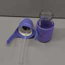 The Minis - Set of 1 - Glass Sippy Cup for Toddlers - 5oz | Spill-Proof | Silicone Straw | Mint Green & Indigo Purple | Liquids Never Touch Plastic