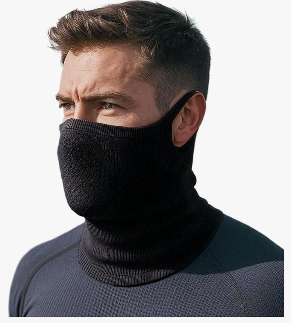 Ear-hook Half Face Mask for Motorcycle Cycling, Men Women Comfortable Windproof Neck Warmer Gaiter for Outdoor Sports