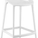 Modway Entangled Modern Molded Plastic Bar Stool in White - Fully Assembled