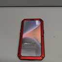 for iPhone 14 Case, 360 Full Body Protective Cover Heavy Duty Shockproof Tough Armour Aluminum Alloy Metal Case with Silicone Built-in Screen Protector for Apple iPhone 14 6.1 Inch - Red
