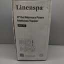 LINENSPA Memory Foam Mattress Topper - 2 Inch Gel Infused Memory Foam - Plush Feel - Cooling and Pressure Relieving - CertiPUR Certified - Dorm Room Essentials - Full XL