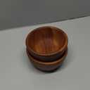 Acacia Wooden Salad Bowls (Set of 2): 6" x 3" Individual Wood Serving Bowls for Fruits, Cereal, Salads or Snacks - Handmade from a Single Organic Piece of Acacia Wood, Food Safe